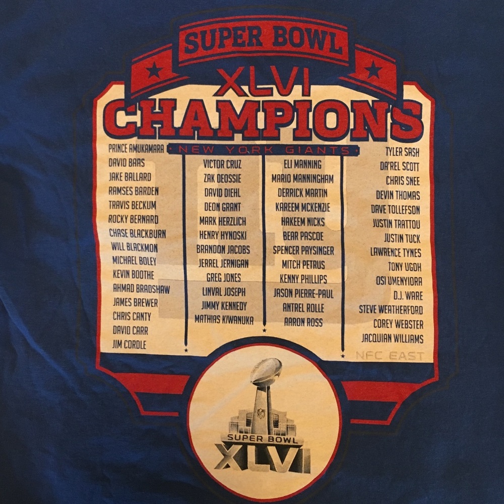 NY Giants Super Bowl XLVI T-Shirt